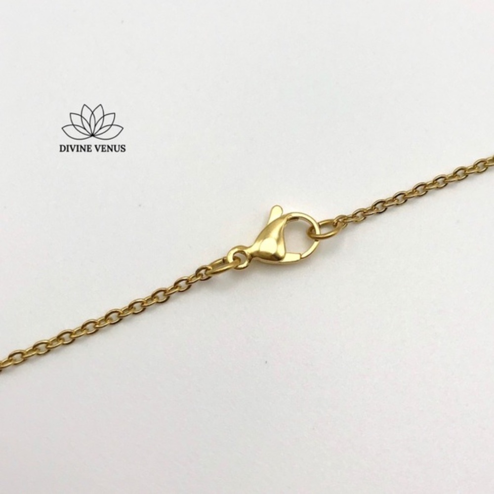 Druzy Agate Necklace | Stainless Steel Chain - Picture 10 of 10